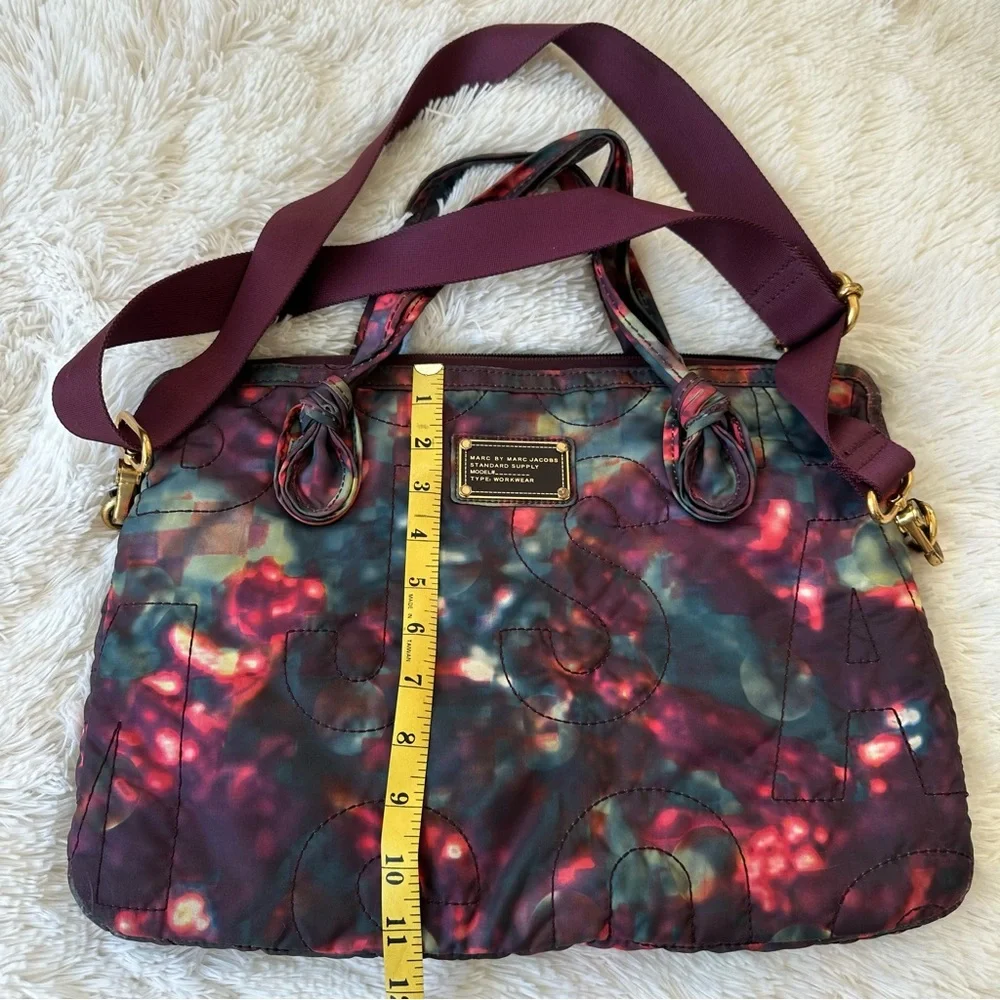 MARC BY MARC JACOBS Workwear Quilted Nylon Laptop Tote Shoulder Bag Multicolor